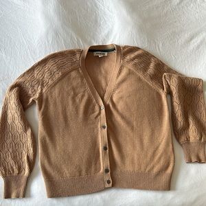 Boden Pointelle-Sleeve Cardigan (Size M)